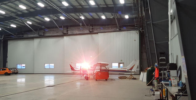 Indoor aircraft storage in our hangar